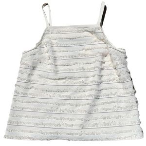 Maeve by Anthropologie  Ivory and Black Pinstriped Cami-style Top. Size 8